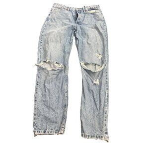 Zara Light Blue Distressed Jeans